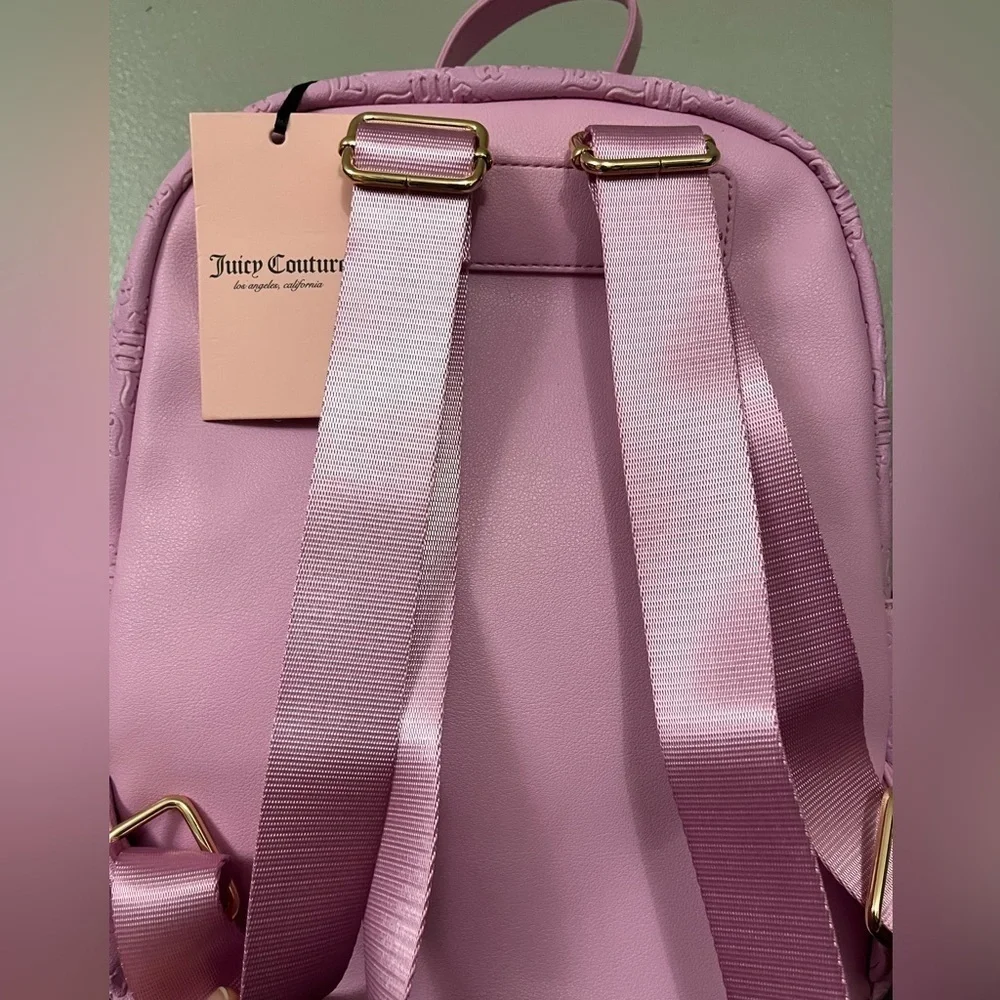 Juicy Couture Heartless Backpack Fondant Pink Faux Leather Y2K NWT